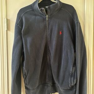 Ralph Lauren Men's Dark Blue Zip-Up Sweater